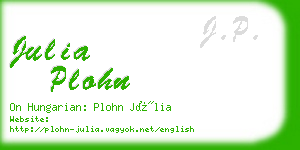 julia plohn business card